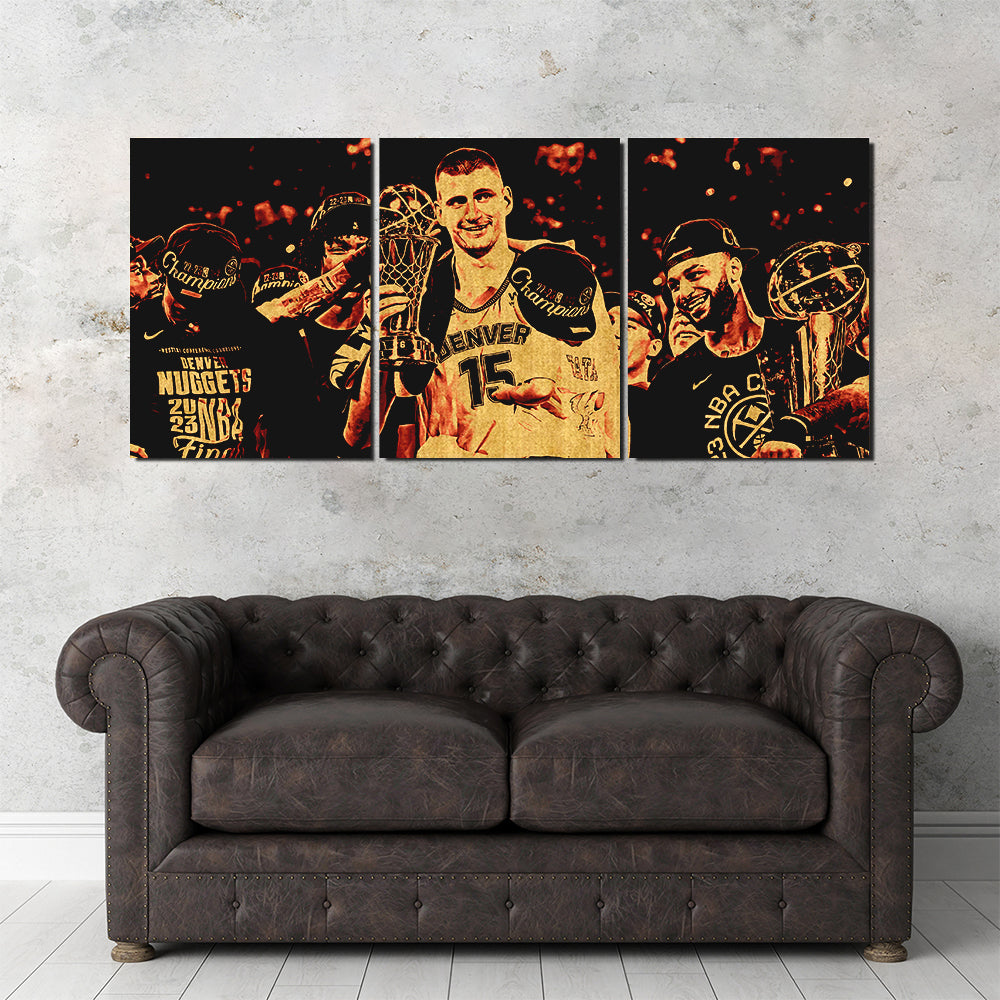 Nuggets Champions Gold Wall Art