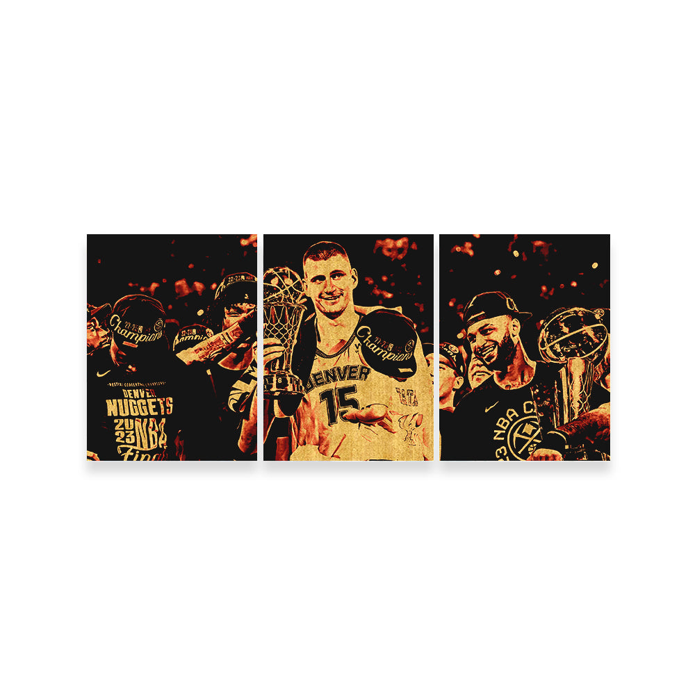 Nuggets Champions Gold Wall Art
