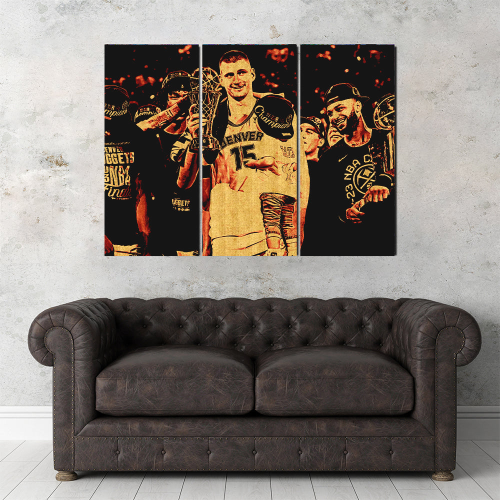 Nuggets Champions Gold Wall Art