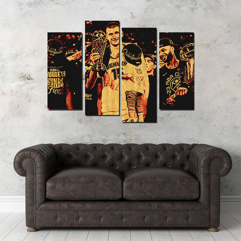 Nuggets Champions Gold Wall Art