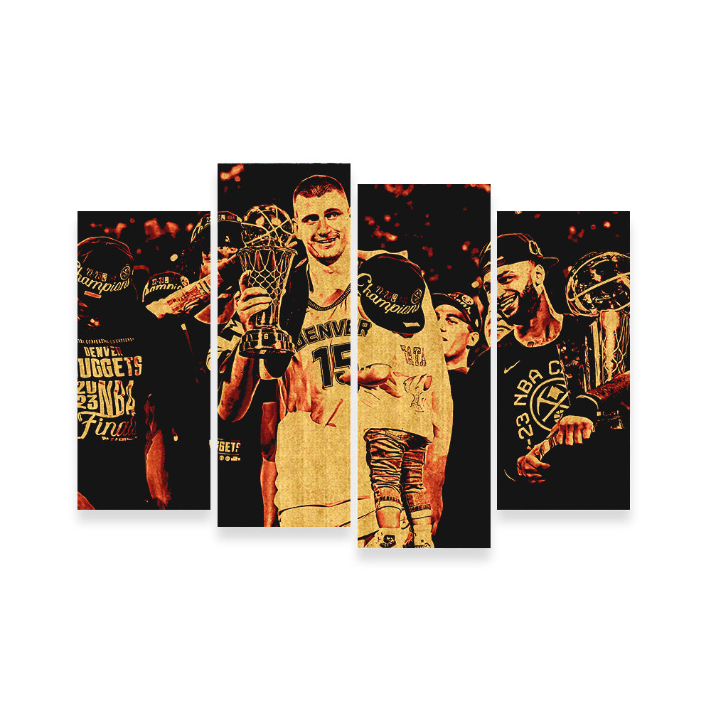 Nuggets Champions Gold Wall Art