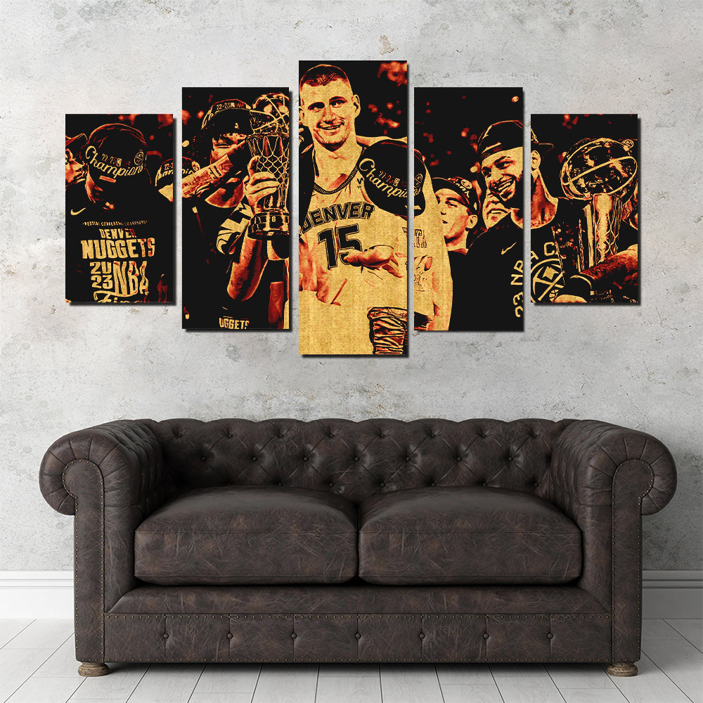 Nuggets Champions Gold Wall Art