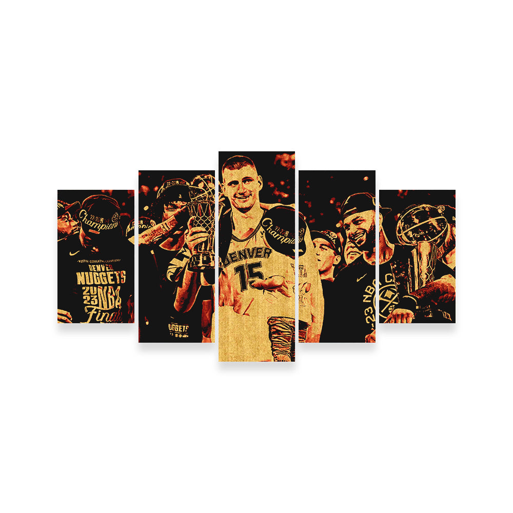 Nuggets Champions Gold Wall Art