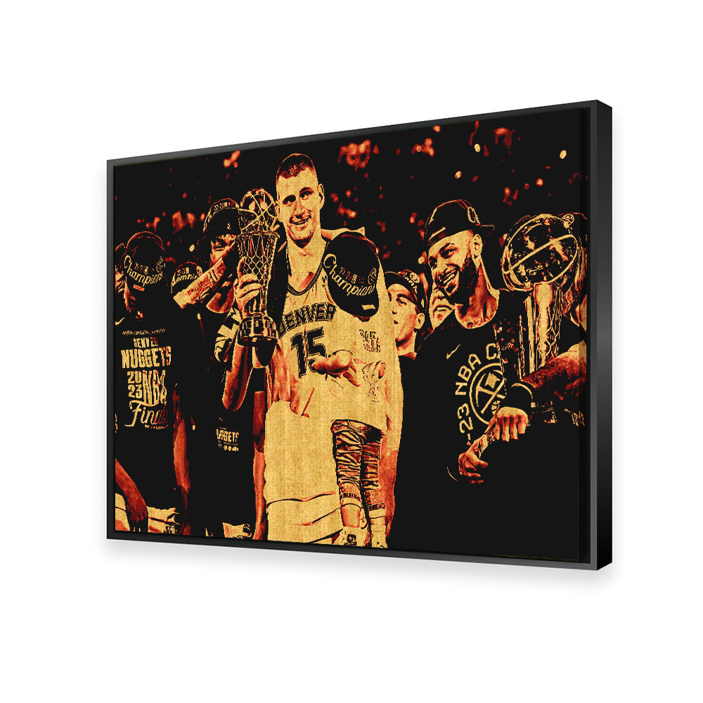 Nuggets Champions Gold Wall Art