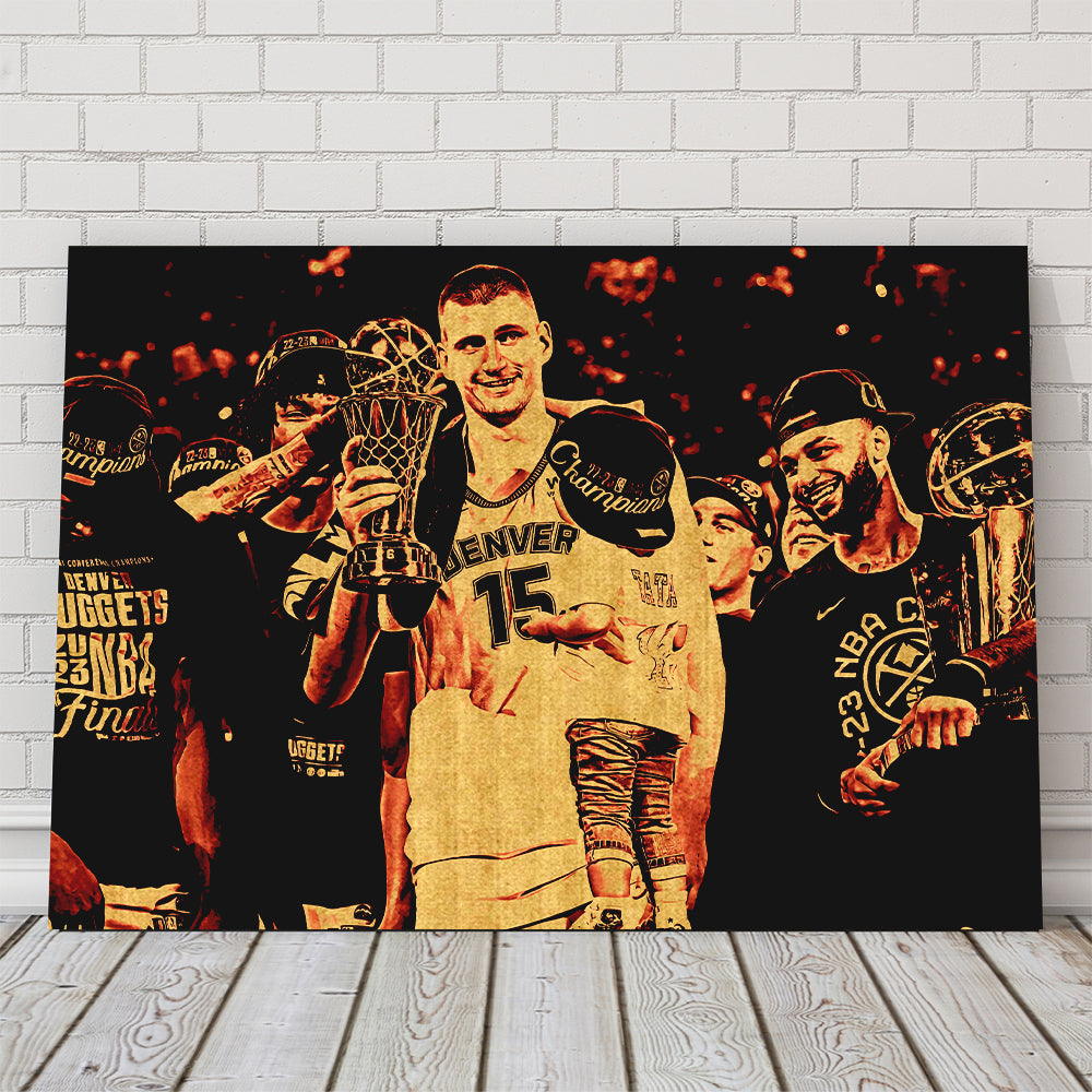 Nuggets Champions Gold Wall Art
