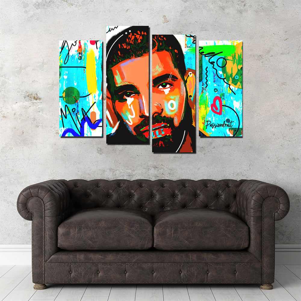 Drake In 2024 Gray Suit Acrylic Painting 2