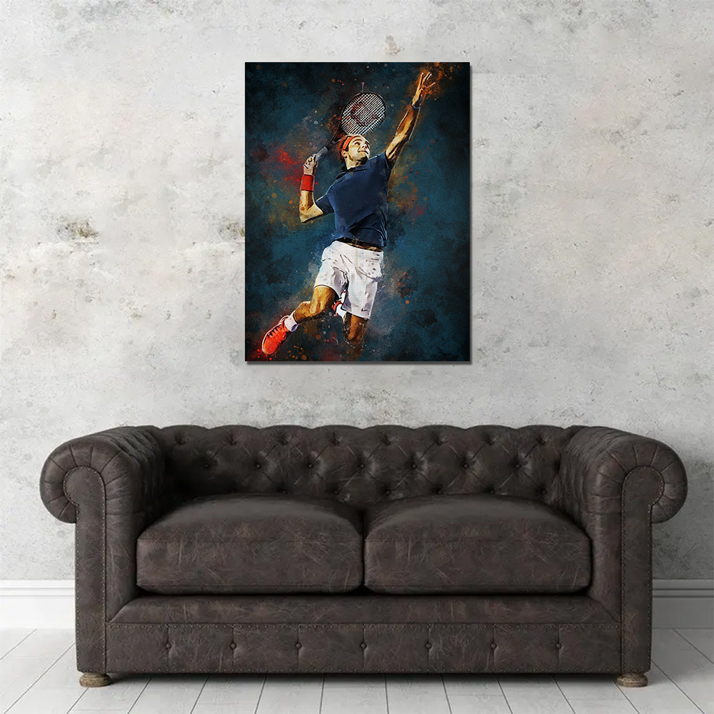 Roger Federer Painting Wall Art