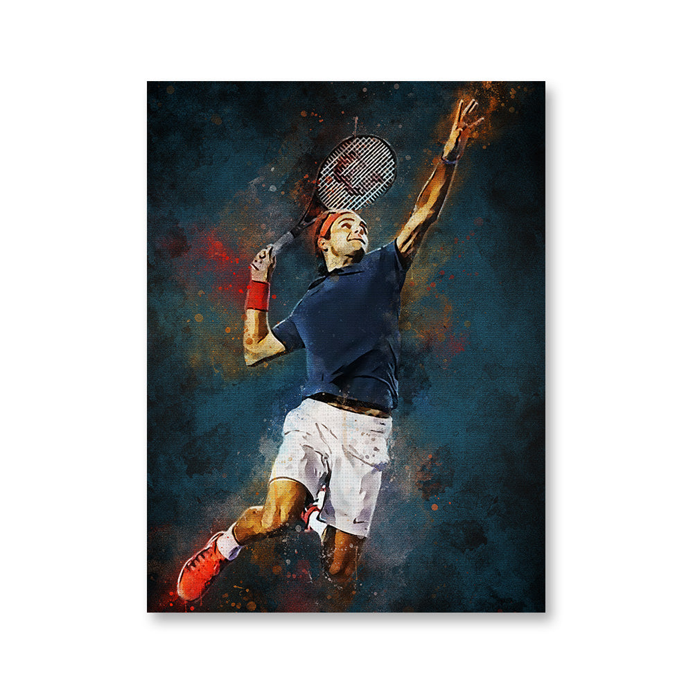 Roger Federer Painting Wall Art
