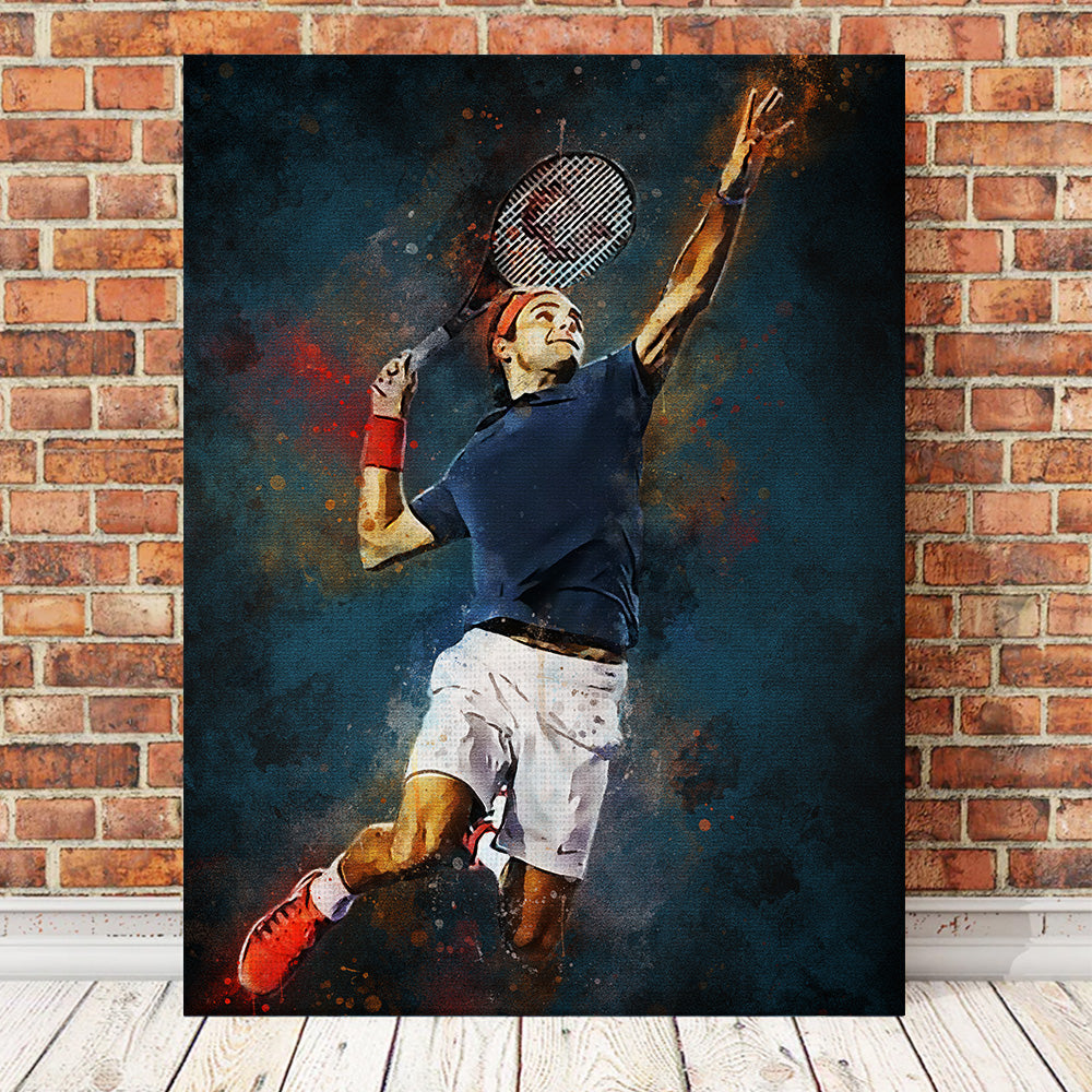 Roger Federer Painting Wall Art