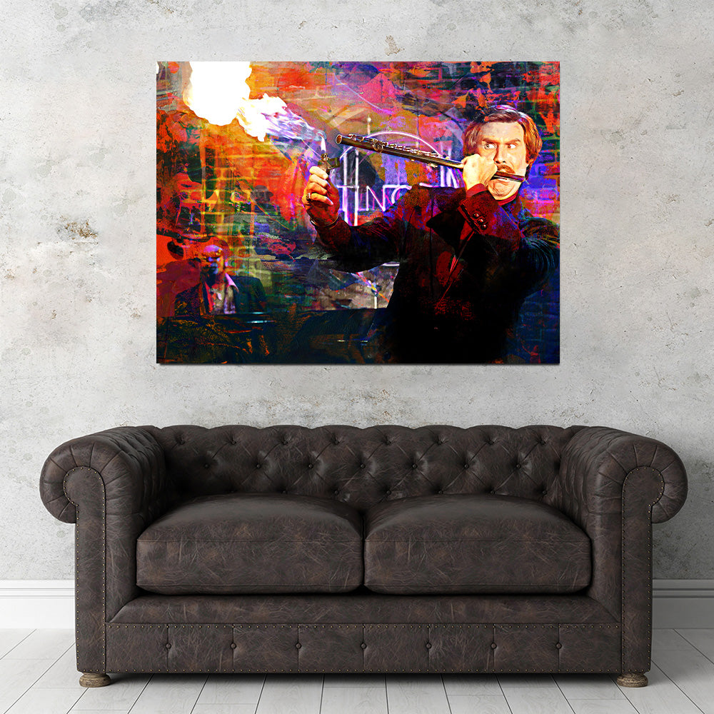 Ron Burgundy Flute Wall Art