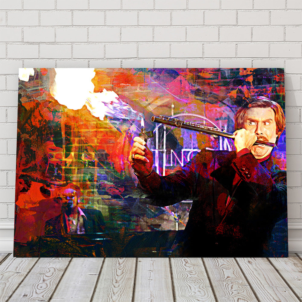 Ron Burgundy Flute Wall Art