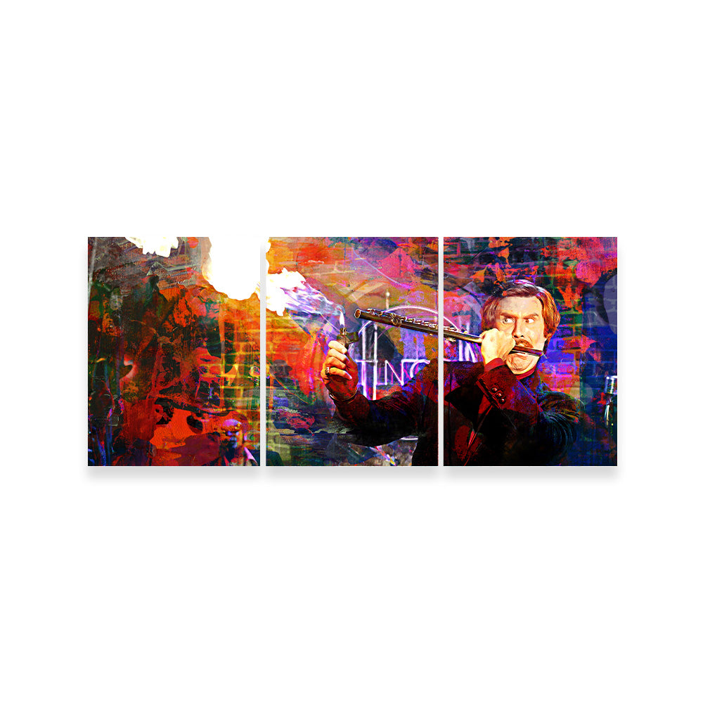 Ron Burgundy Flute Wall Art