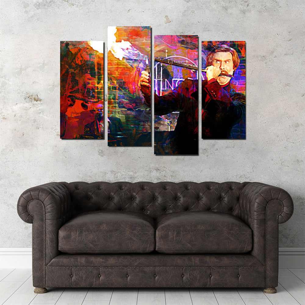 Ron Burgundy Flute Wall Art