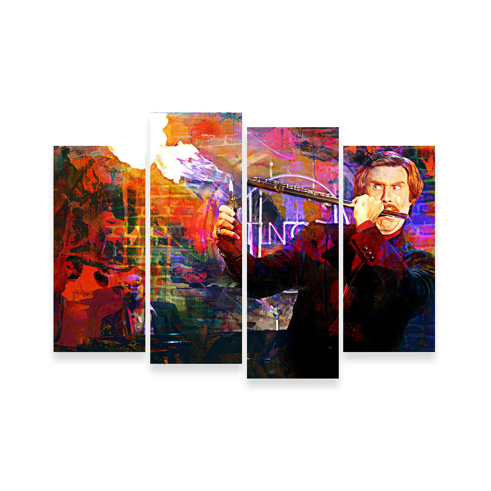 Ron Burgundy Flute Wall Art