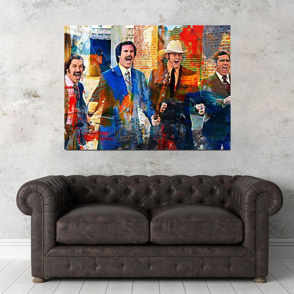 Anchorman Crew with Weapons Wall Art