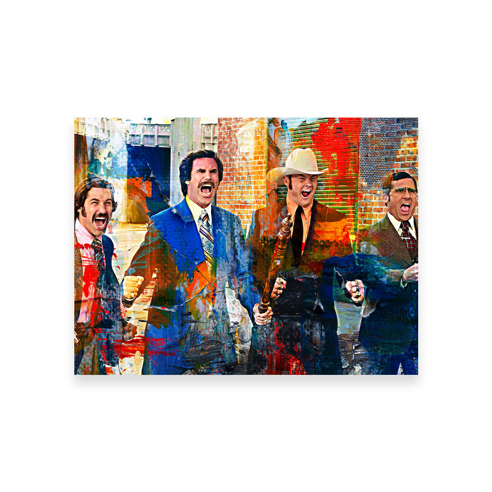 Anchorman Crew with Weapons Wall Art