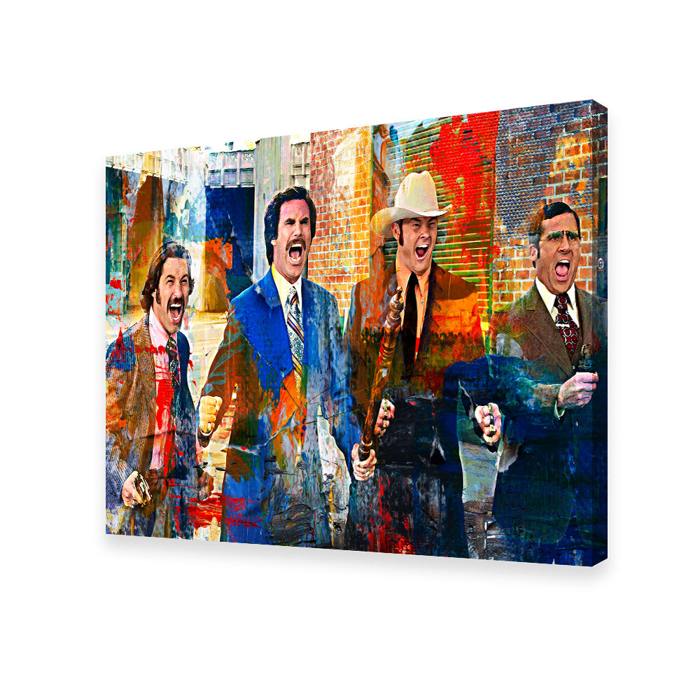 Anchorman Crew with Weapons Wall Art