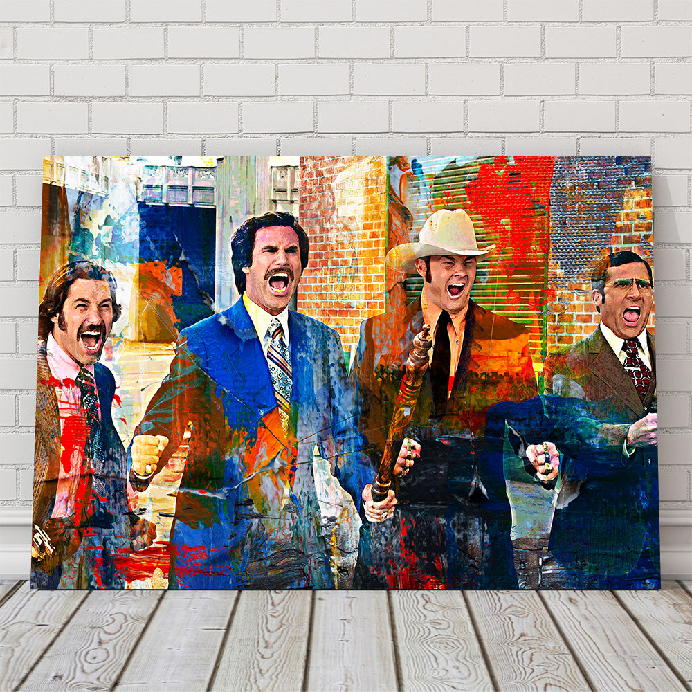 Anchorman Crew with Weapons Wall Art