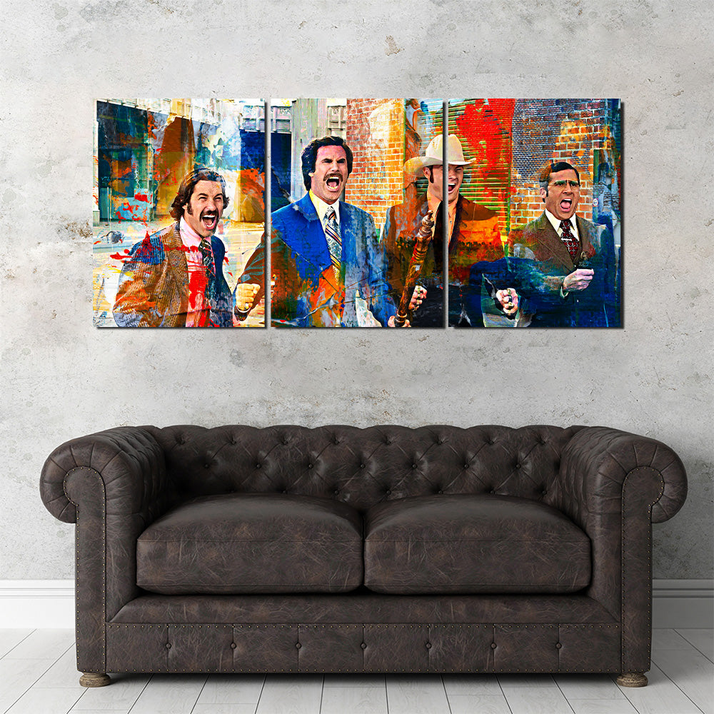 Anchorman Crew with Weapons Wall Art
