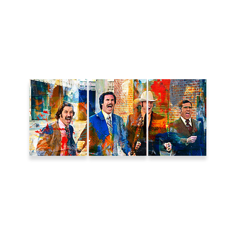 Anchorman Crew with Weapons Wall Art