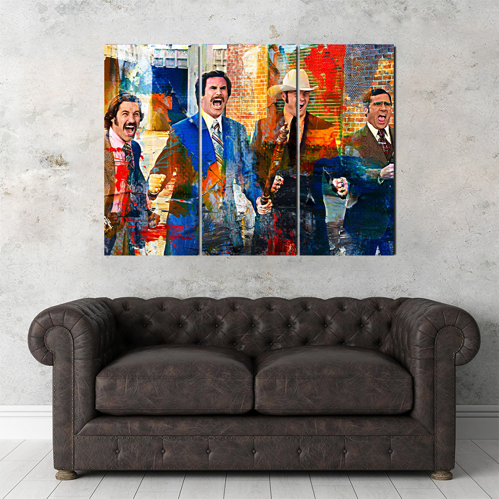 Anchorman Crew with Weapons Wall Art