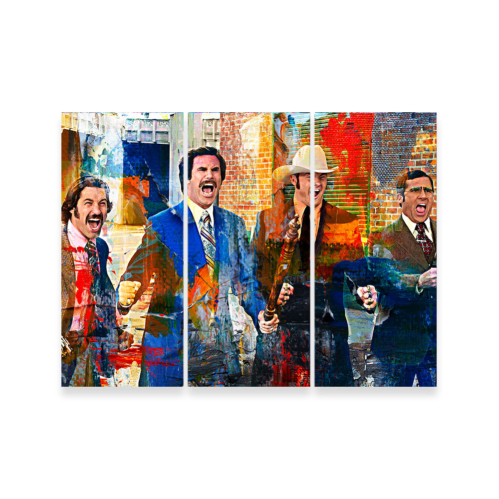 Anchorman Crew with Weapons Wall Art