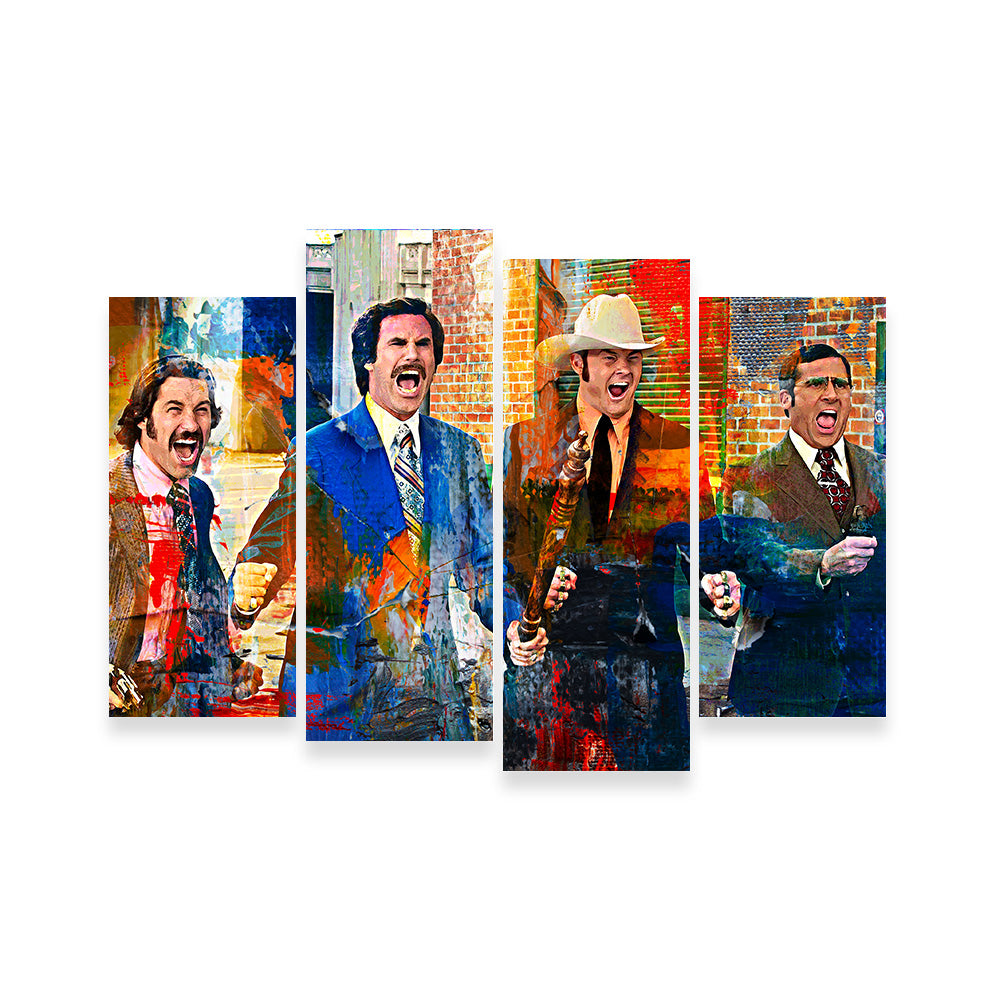 Anchorman Crew with Weapons Wall Art
