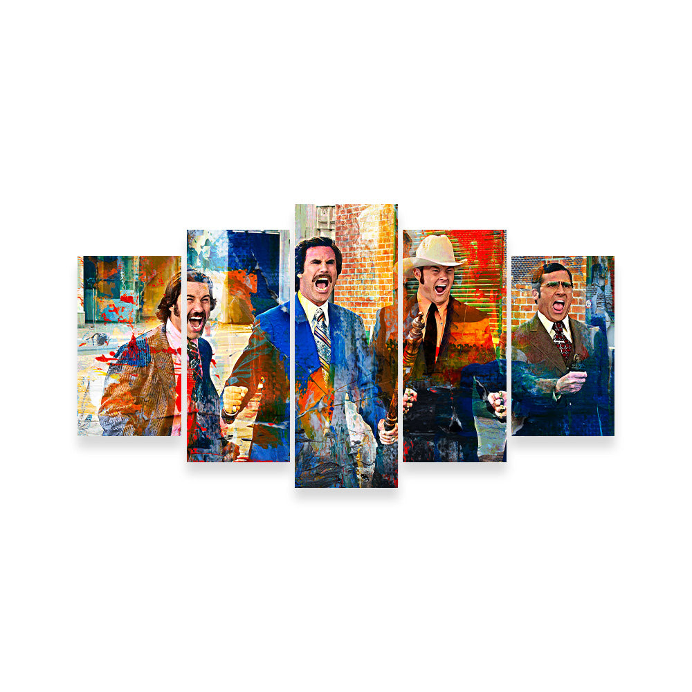 Anchorman Crew with Weapons Wall Art