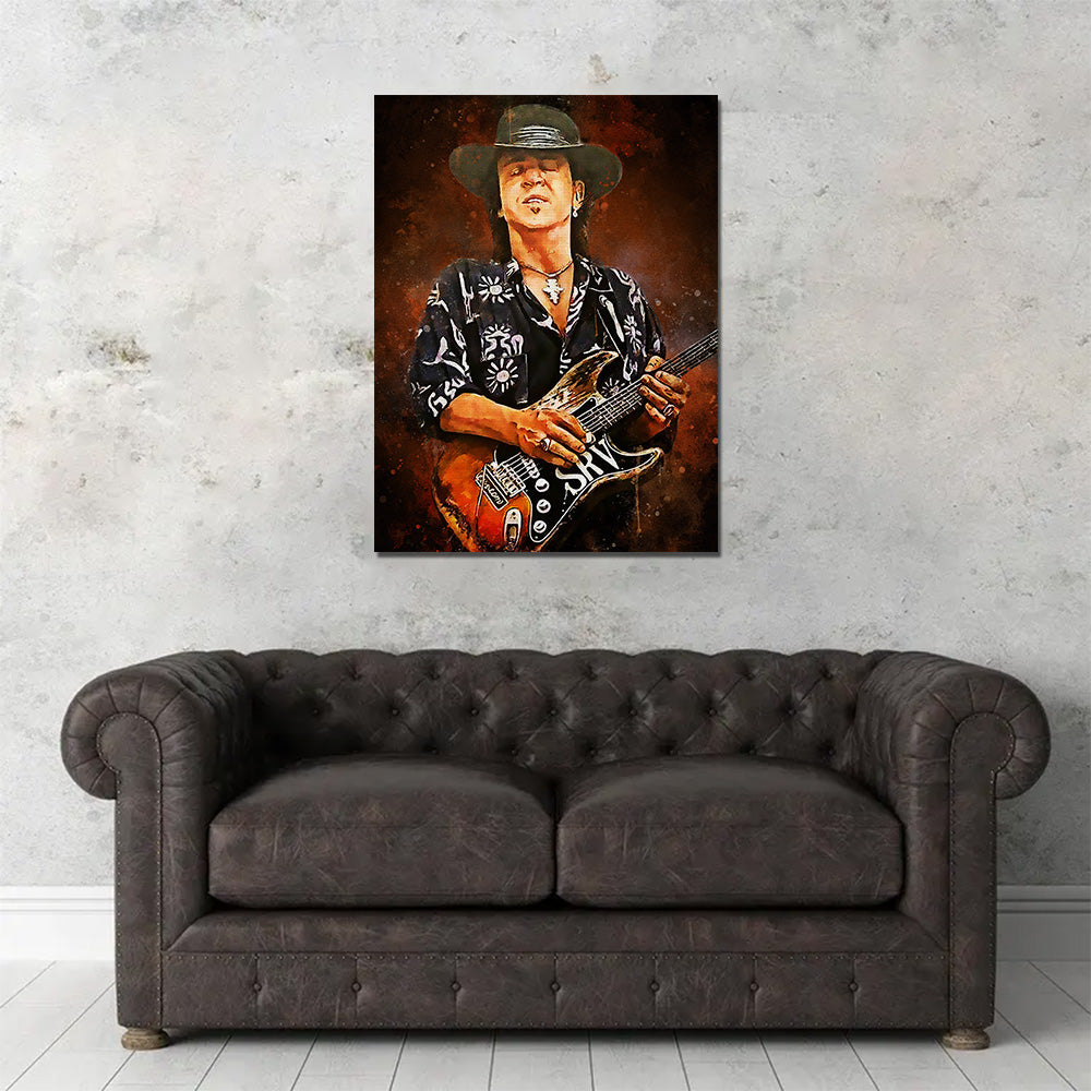 Stevie Ray Vaughan Painting Wall Art