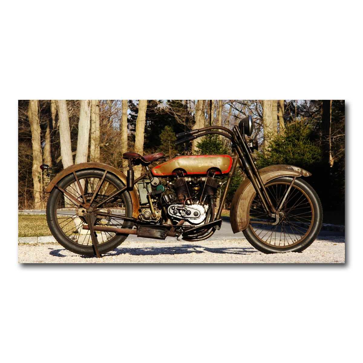AUTO-MOCKUP WHITE | 1920's Harley Davidson | 1 Piece | Gallery Wrap Canvas | group=2x1