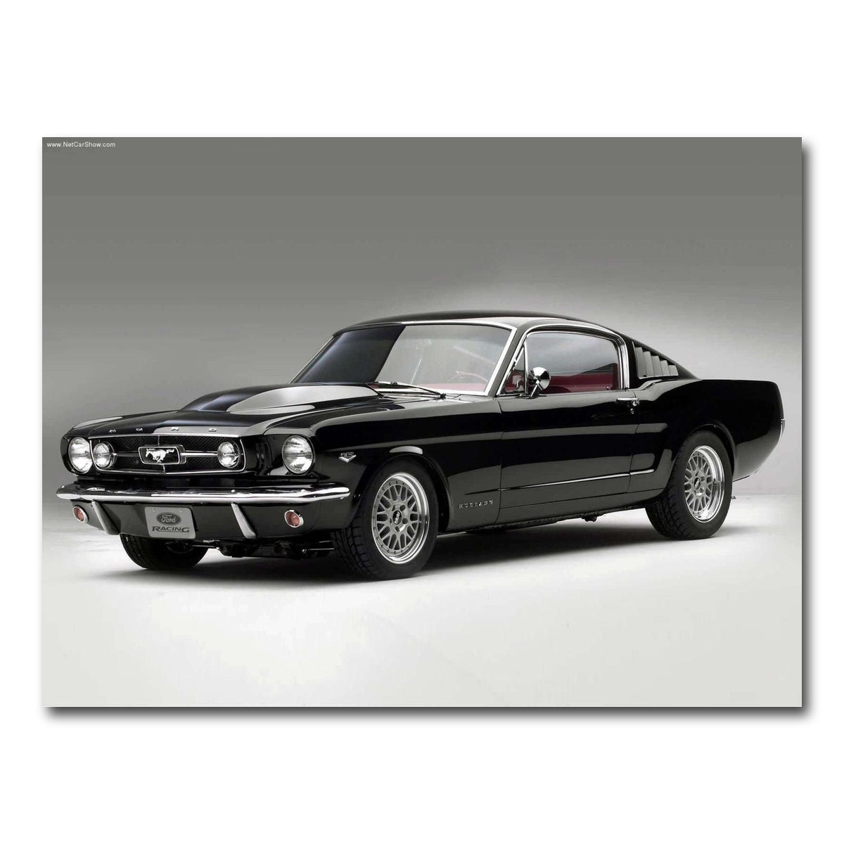 AUTO-MOCKUP WHITE | 1965 Mustang Fastback | 1 Piece | Gallery Wrap Canvas | group=4x3