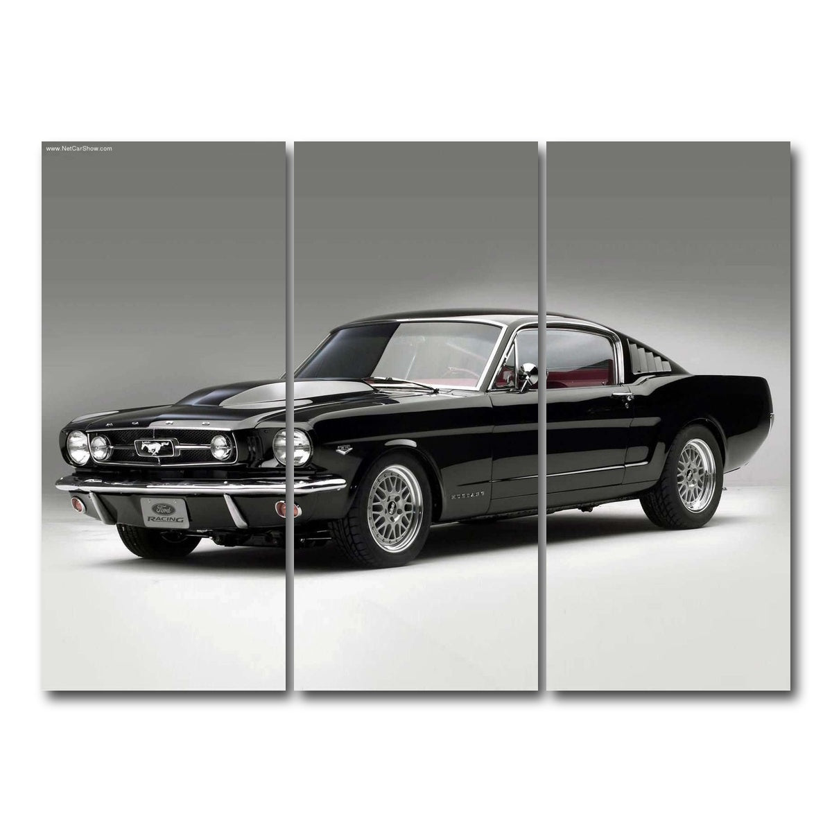 AUTO-MOCKUP WHITE | 1965 Mustang Fastback | 3 Piece | Gallery Wrap Canvas | group=8x18