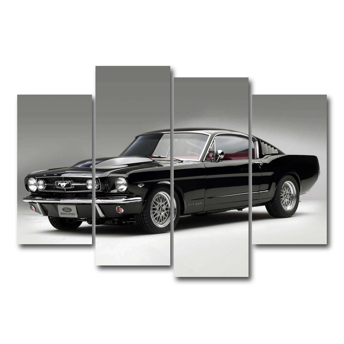 AUTO-MOCKUP WHITE | 1965 Mustang Fastback | 4 Piece | Gallery Wrap Canvas | group=4_short