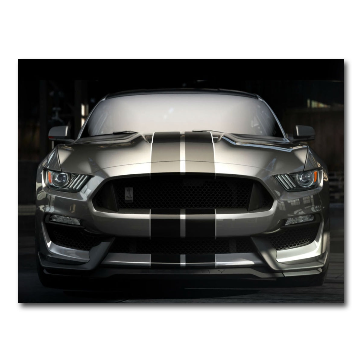 AUTO-MOCKUP WHITE | 2018 Shelby GT350 | 1 Piece | Gallery Wrap Canvas | group=4x3