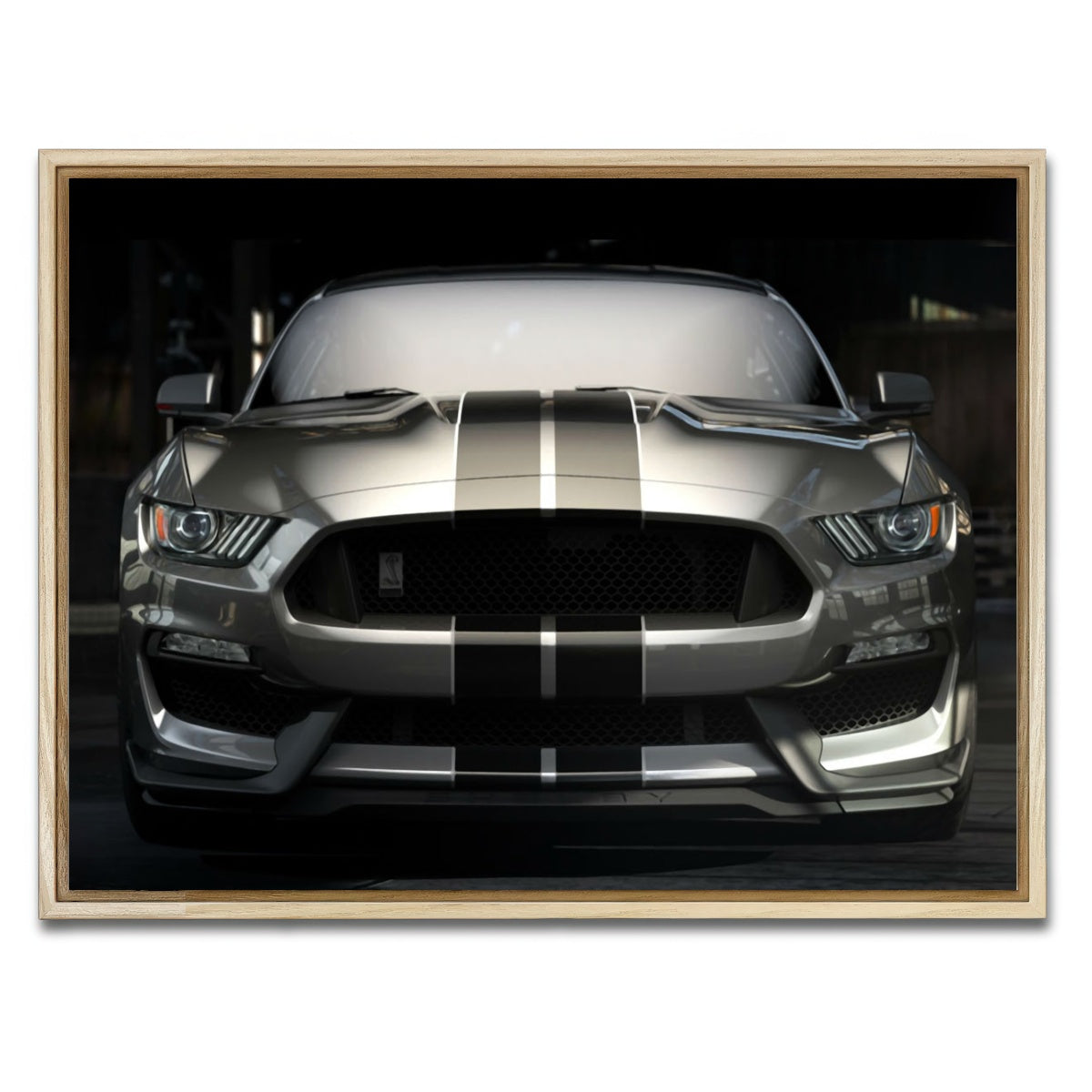 AUTO-MOCKUP WHITE | 2018 Shelby GT350 | 1 Piece | Natural Framed Canvas | group=4x3