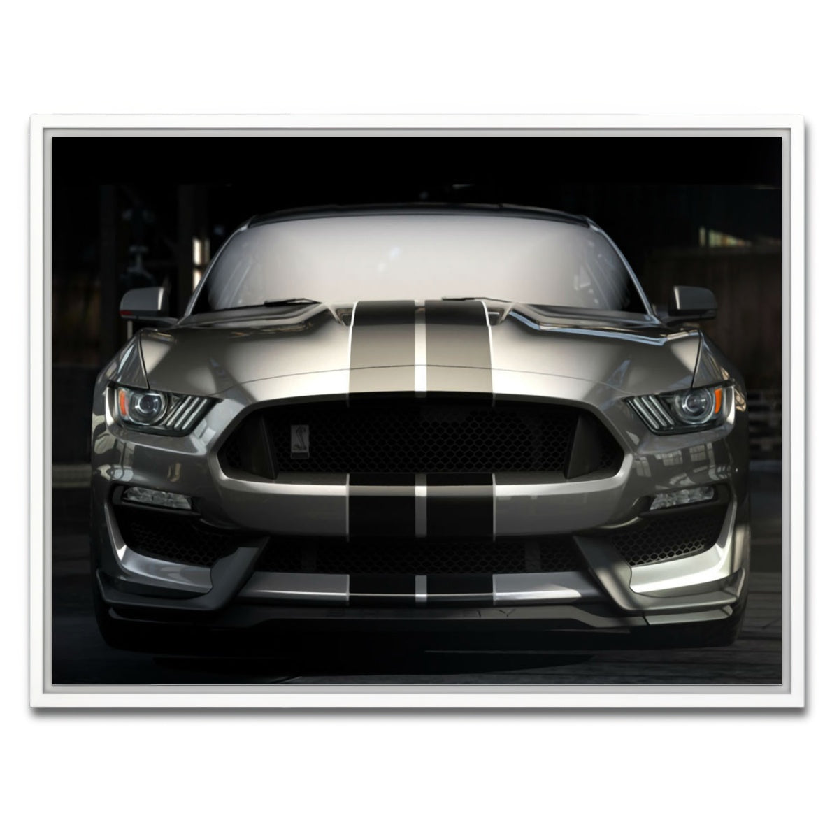 AUTO-MOCKUP WHITE | 2018 Shelby GT350 | 1 Piece | White Framed Canvas | group=4x3