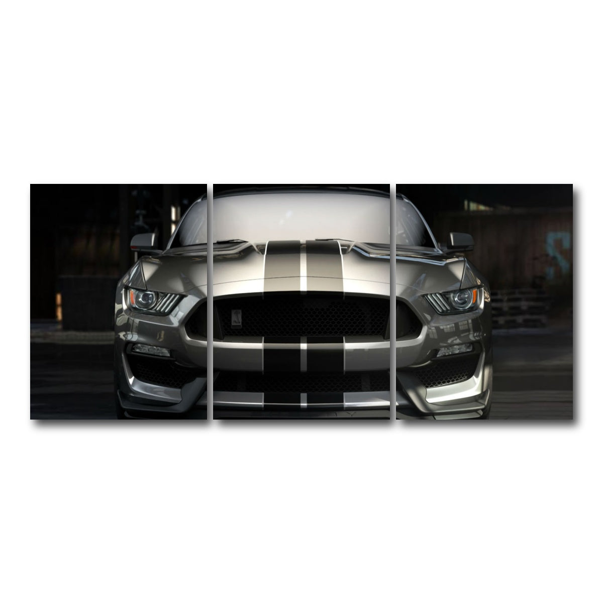 AUTO-MOCKUP WHITE | 2018 Shelby GT350 | 3 Piece | Gallery Wrap Canvas | group=18x24