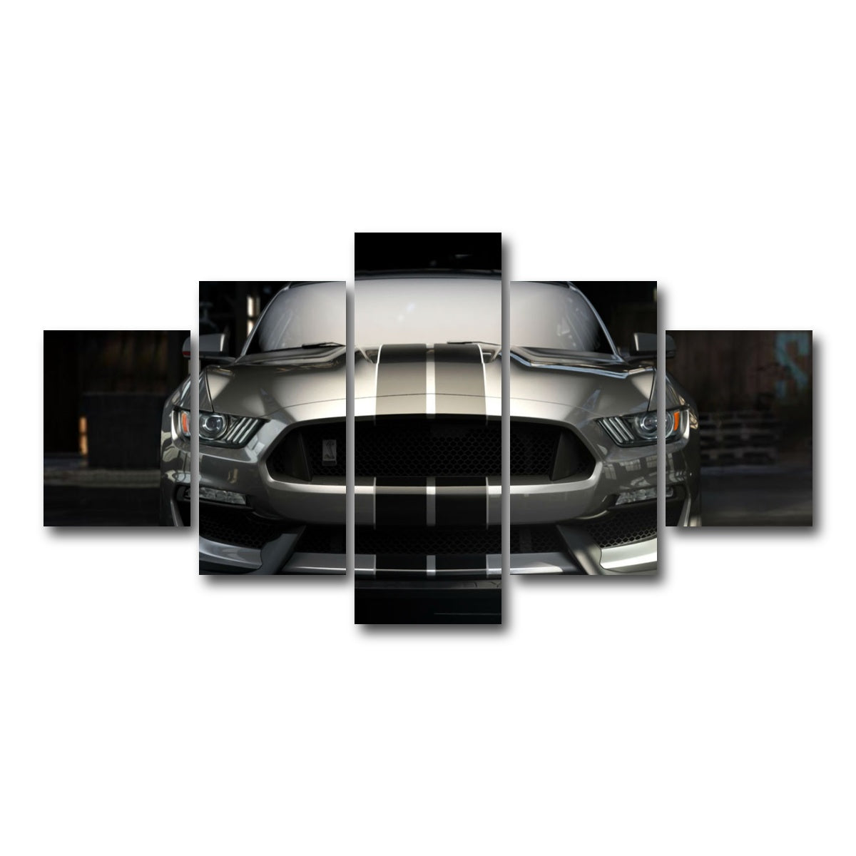 AUTO-MOCKUP WHITE | 2018 Shelby GT350 | 5 Piece | Gallery Wrap Canvas | group=5_short