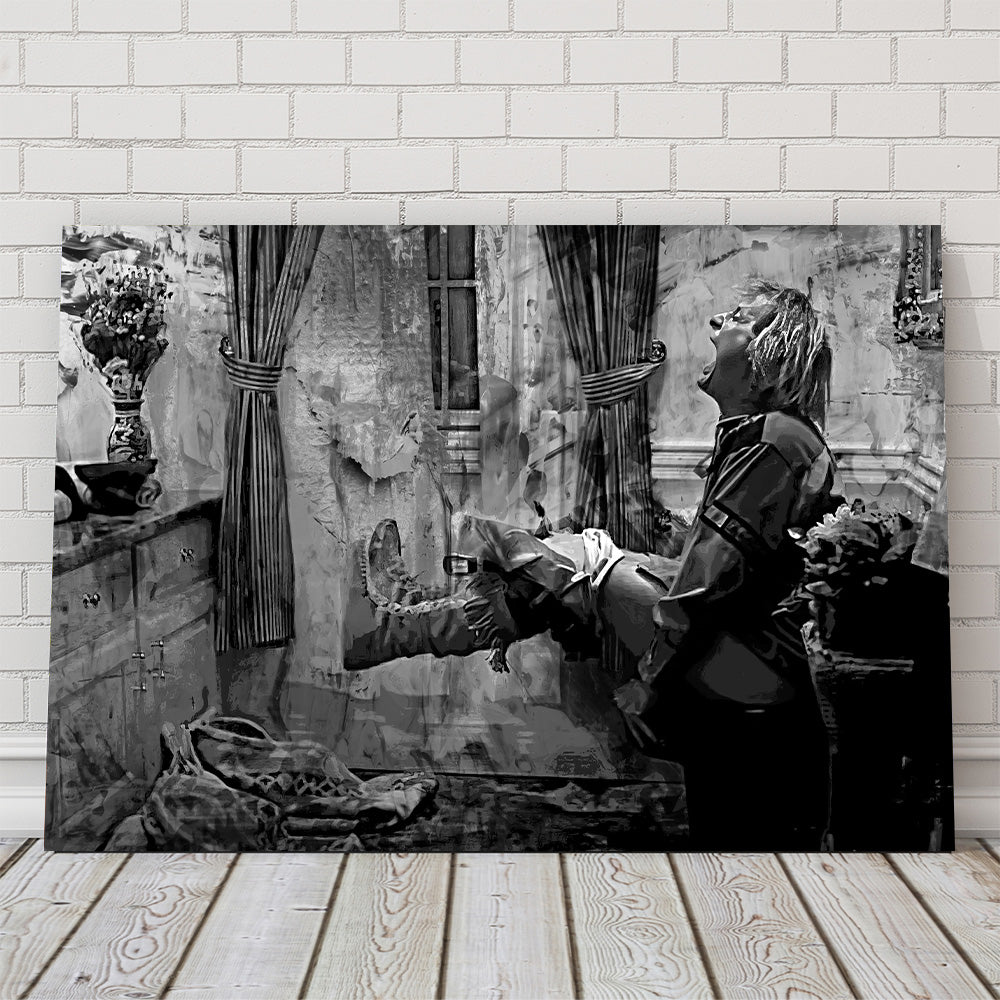 Dumb & Dumber Bathroom Decor Grayscale Wall Art