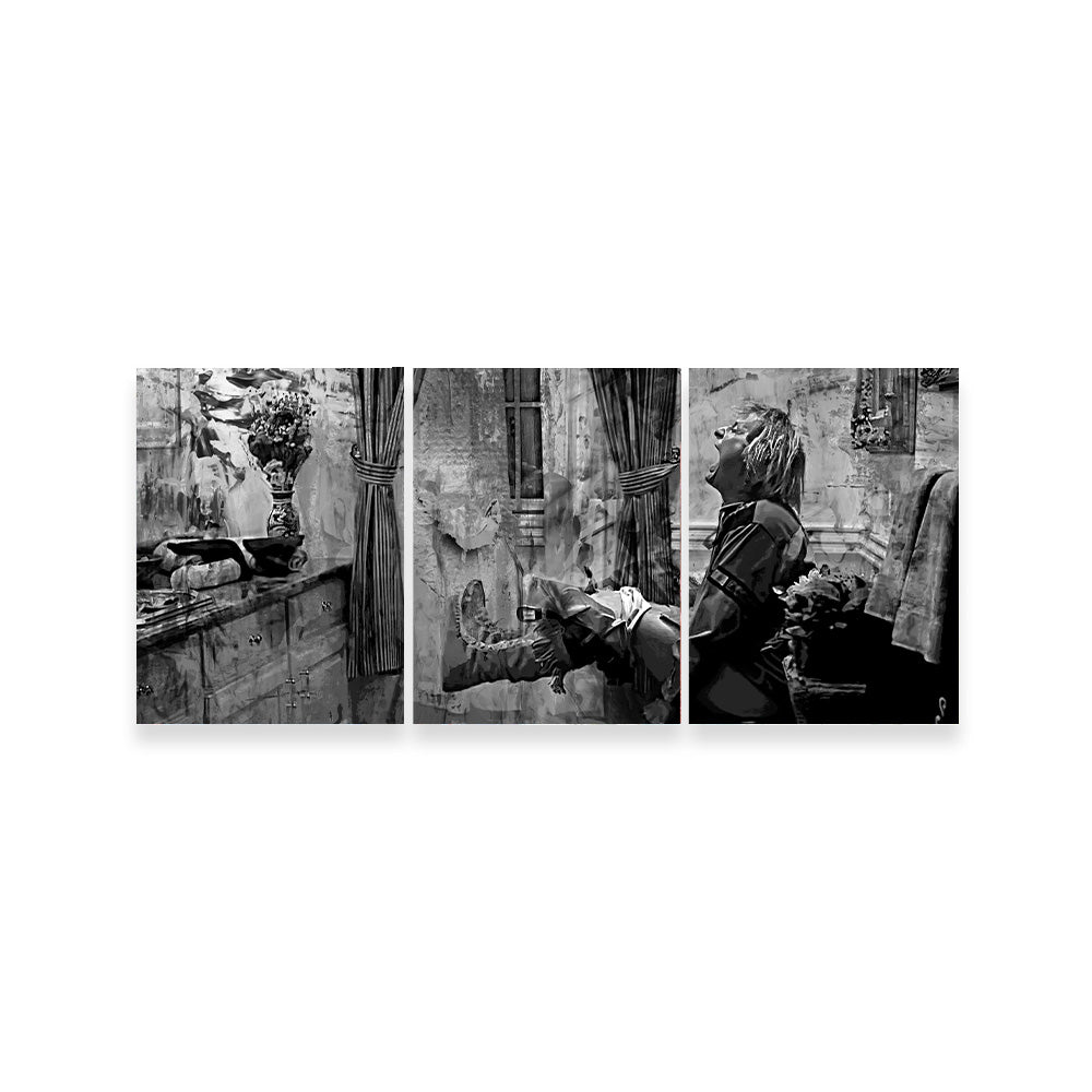 Dumb & Dumber Bathroom Decor Grayscale Wall Art