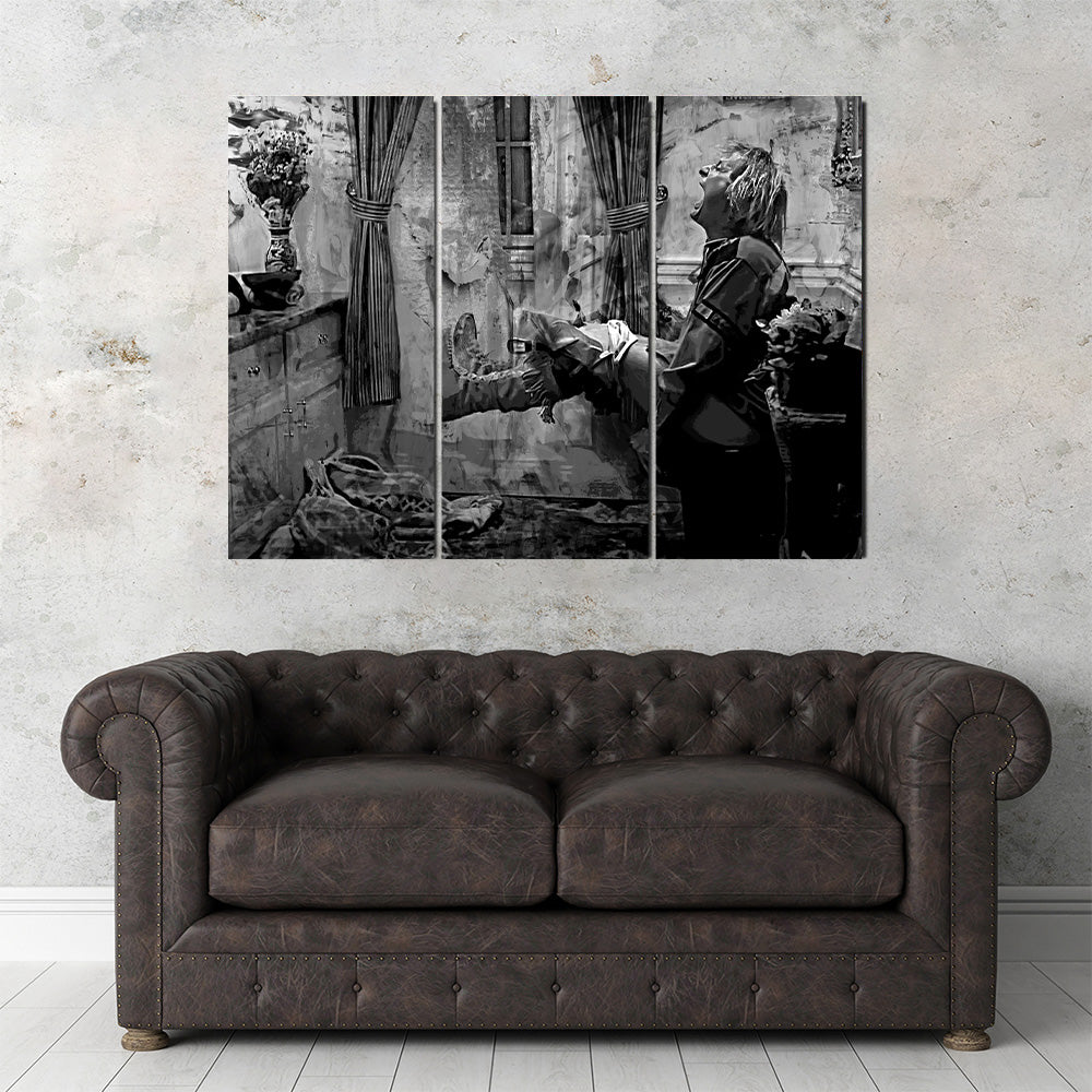Dumb & Dumber Bathroom Decor Grayscale Wall Art