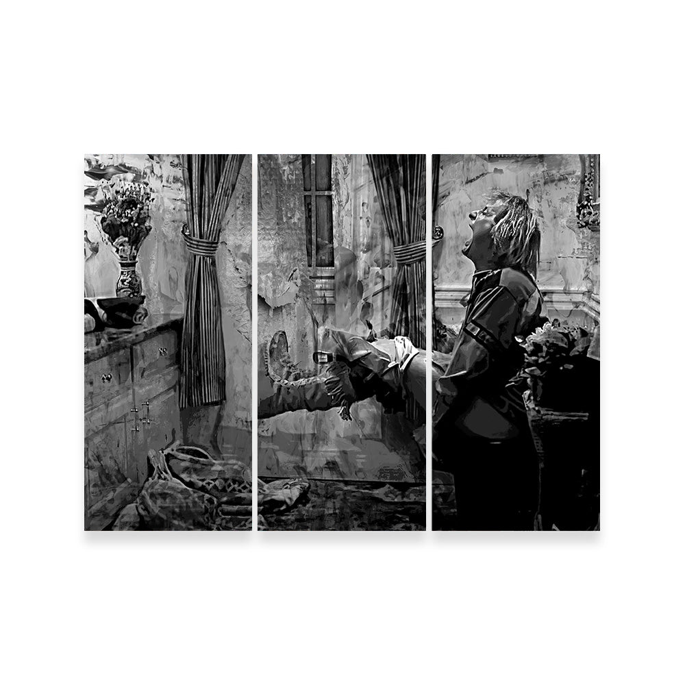 Dumb & Dumber Bathroom Decor Grayscale Wall Art