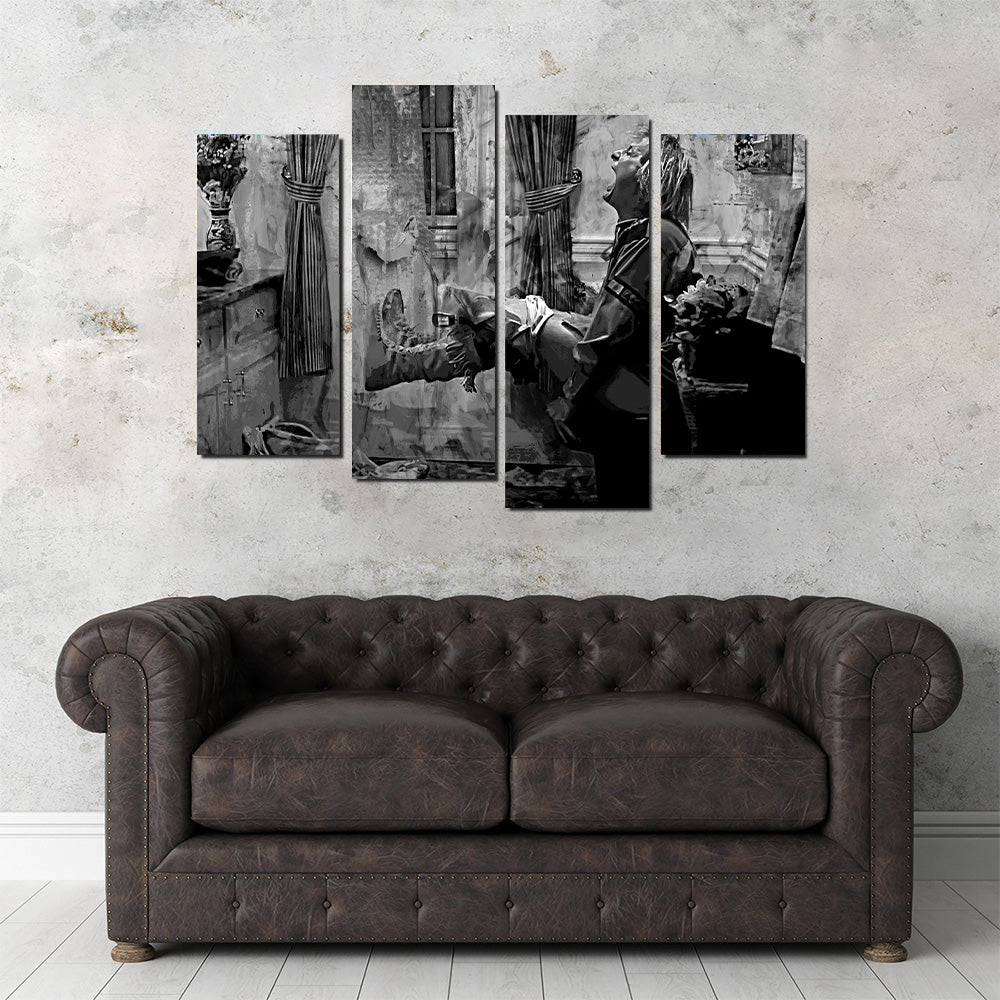 Dumb & Dumber Bathroom Decor Grayscale Wall Art