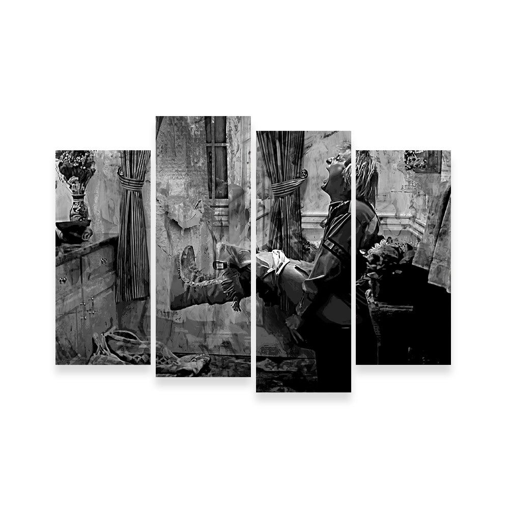 Dumb & Dumber Bathroom Decor Grayscale Wall Art