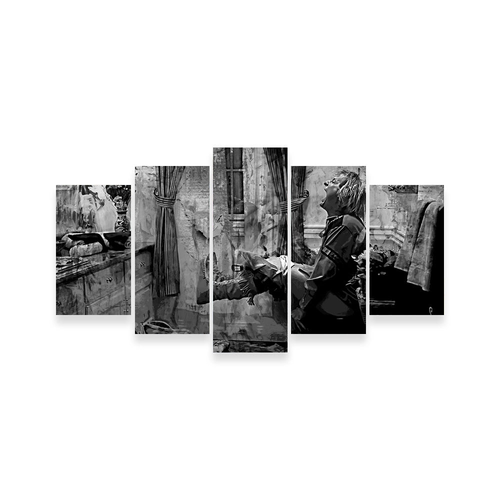Dumb & Dumber Bathroom Decor Grayscale Wall Art