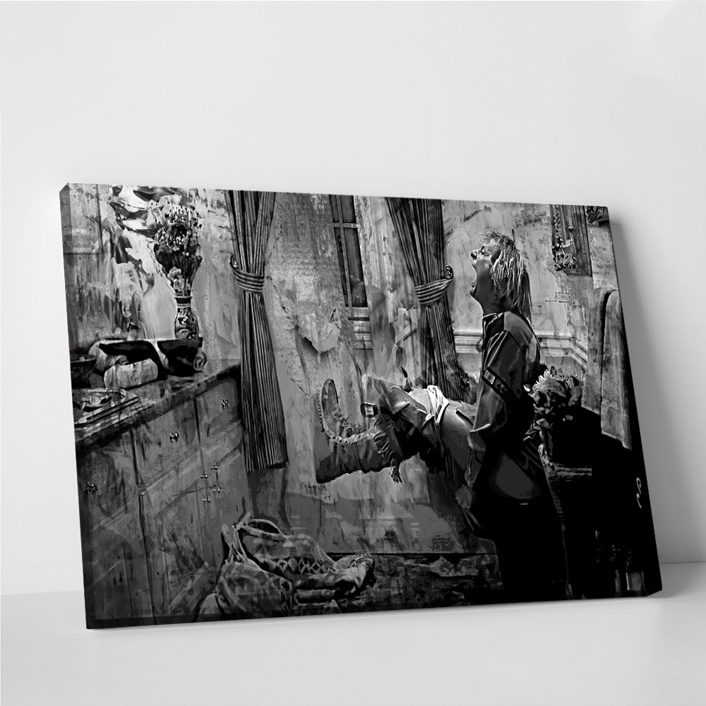 Dumb & Dumber Bathroom Decor Grayscale Wall Art