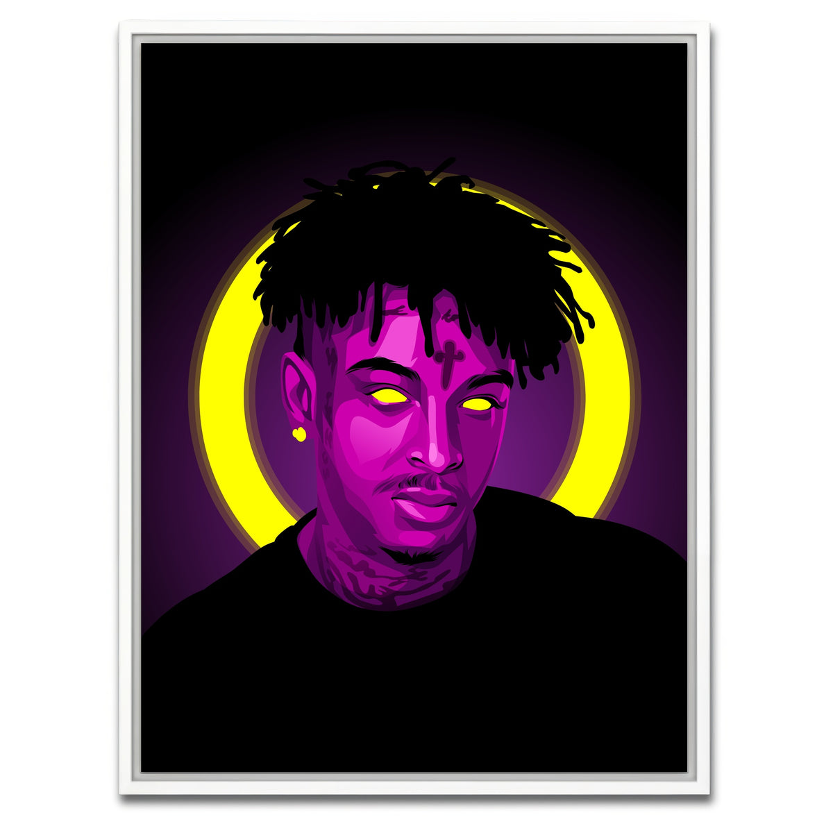 AUTO-MOCKUP WHITE | 21 savage | 1 Piece | White Framed Canvas | group=3x4