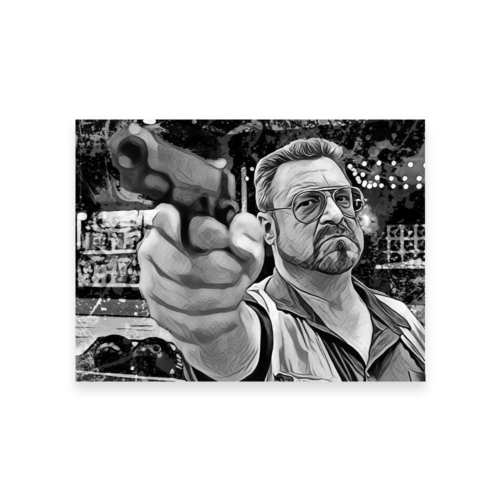 Walter Sobchak Grayscale Wall Art