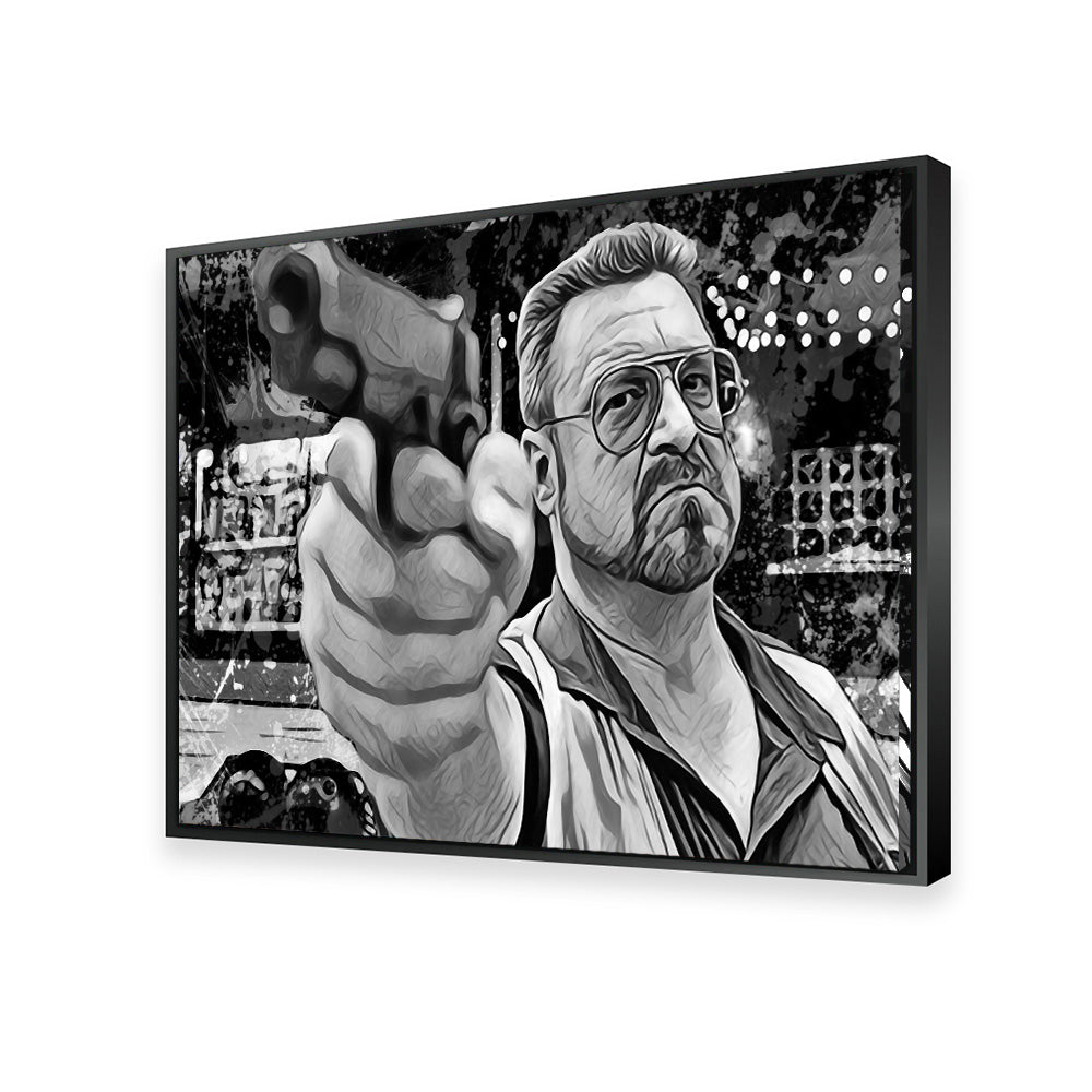 Walter Sobchak Grayscale Wall Art