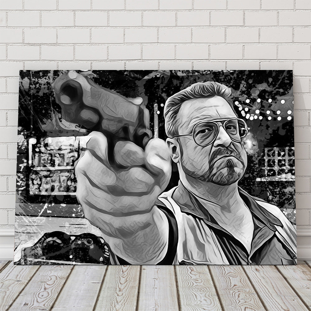 Walter Sobchak Grayscale Wall Art